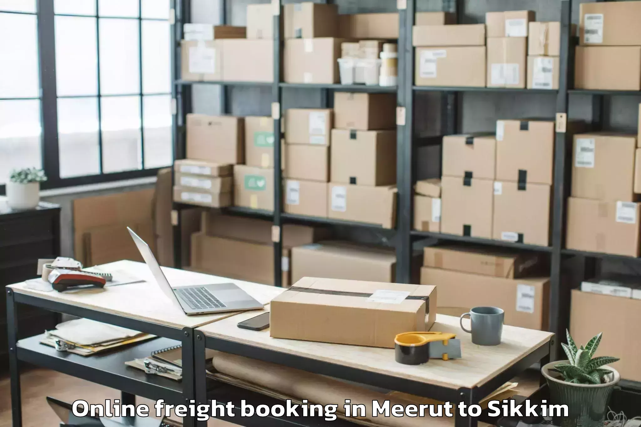 Trusted Meerut to Geyzing Online Freight Booking